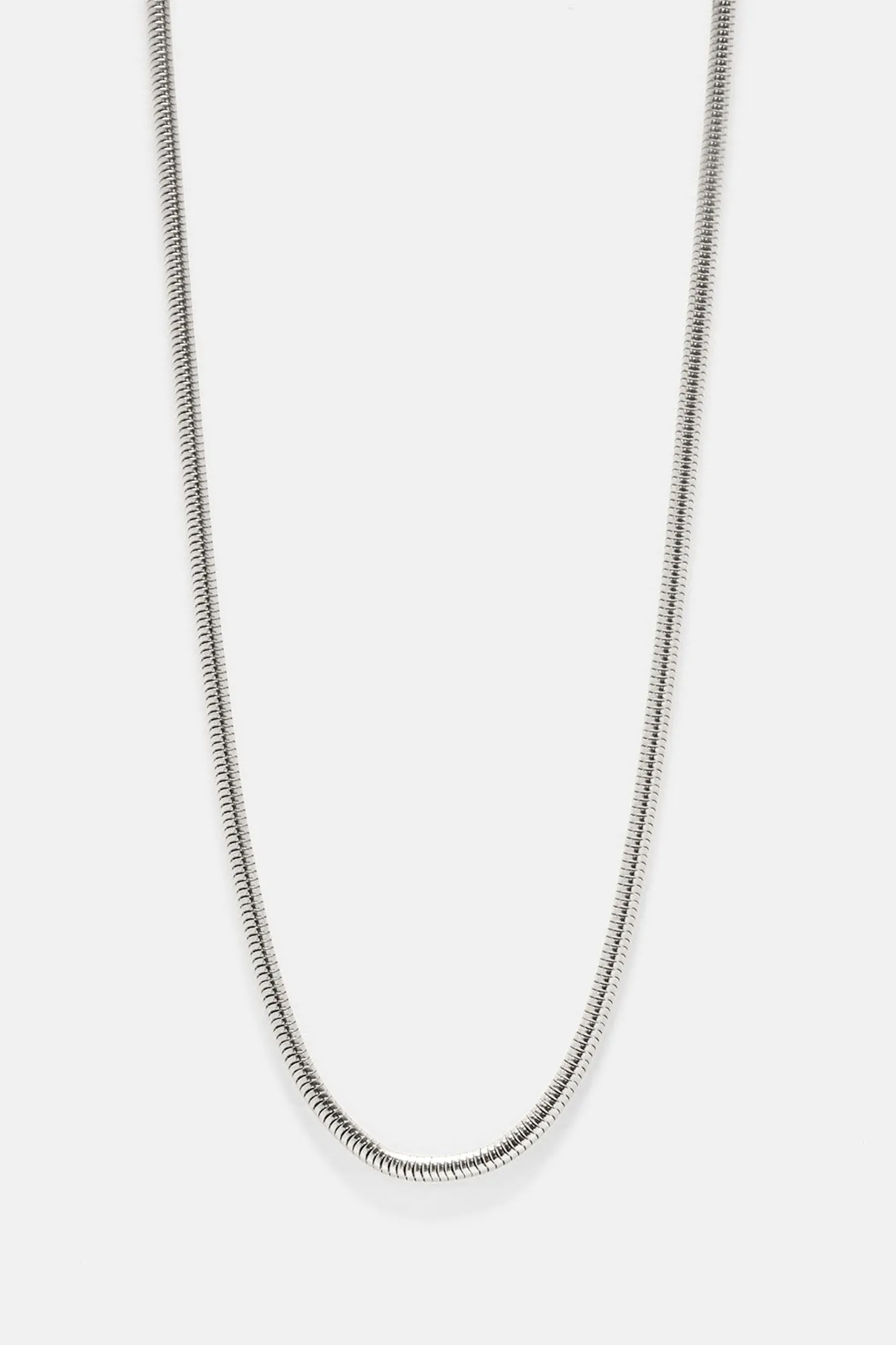 3mm Premium 20″ Snake Chain Necklace - Silver