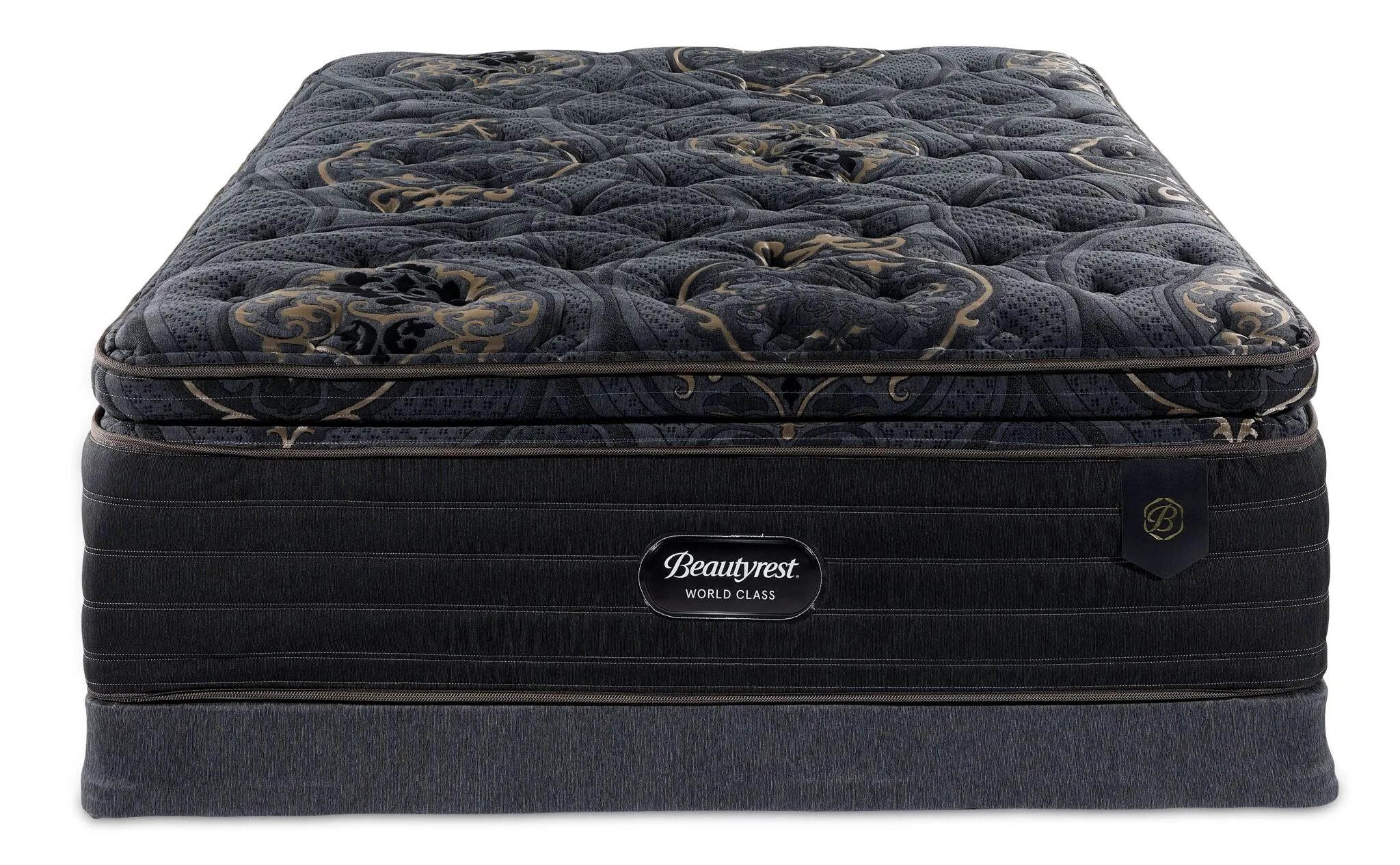 Beautyrest World Class Empress Luxury Firm Full Mattress and Low Profile Boxspring Set