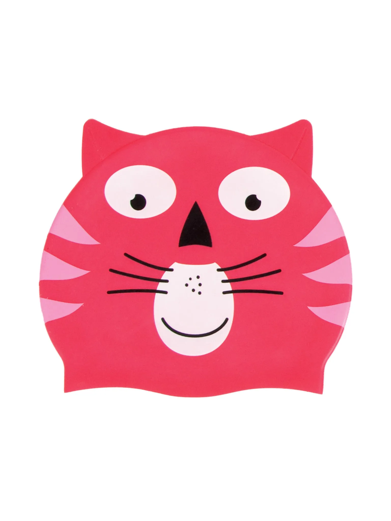 Bonnet de natation rigolo en silicone - Chat rose