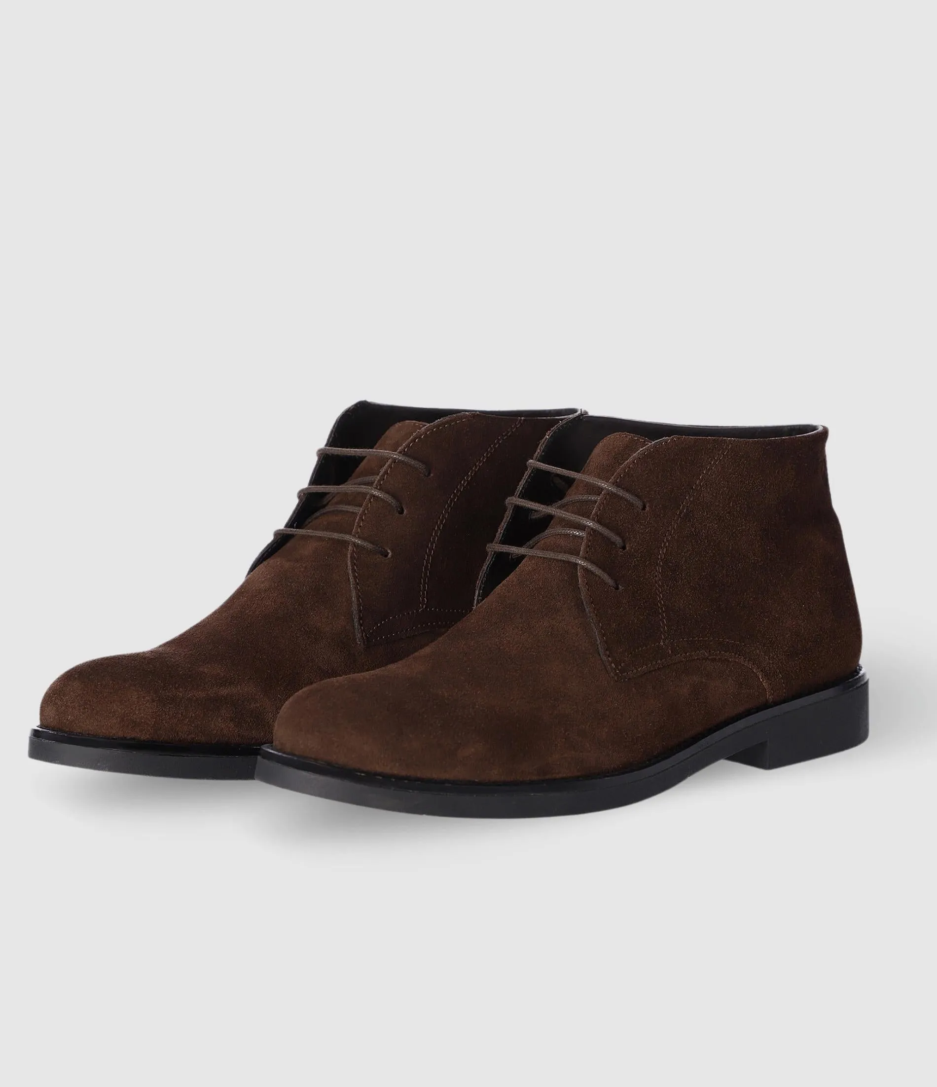 Bottines suede à lacets marron ODESSA