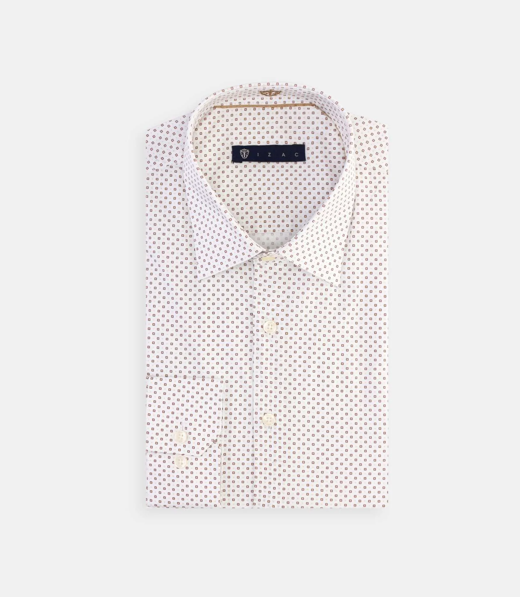 Chemise à imprimé micro motifs blanc