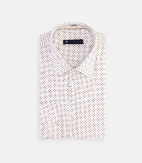 Chemise à imprimé micro motifs blanc