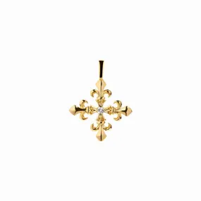 Fleur de Lis Cross Amulet