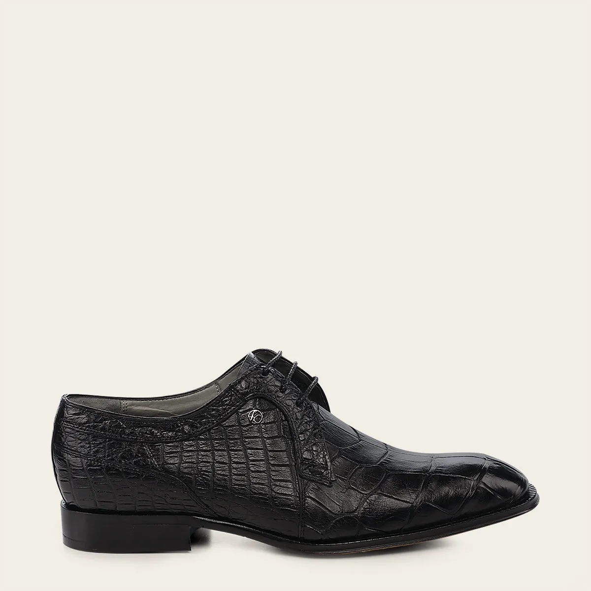 Formal black alligator shoe