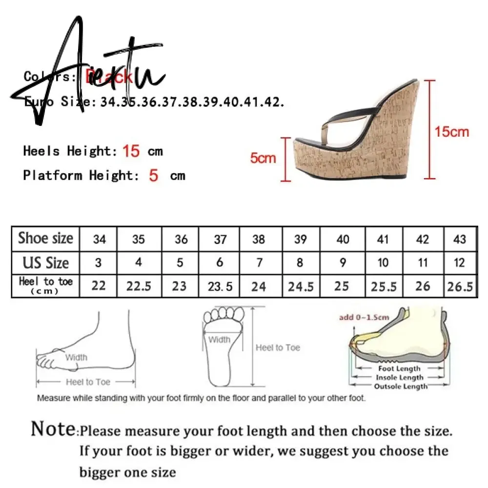 Ladies Shoes Summer Flock Wedges Party Fashion Classics Big Yards Modern Thong Beach Mules Sandalias Platform Geometric