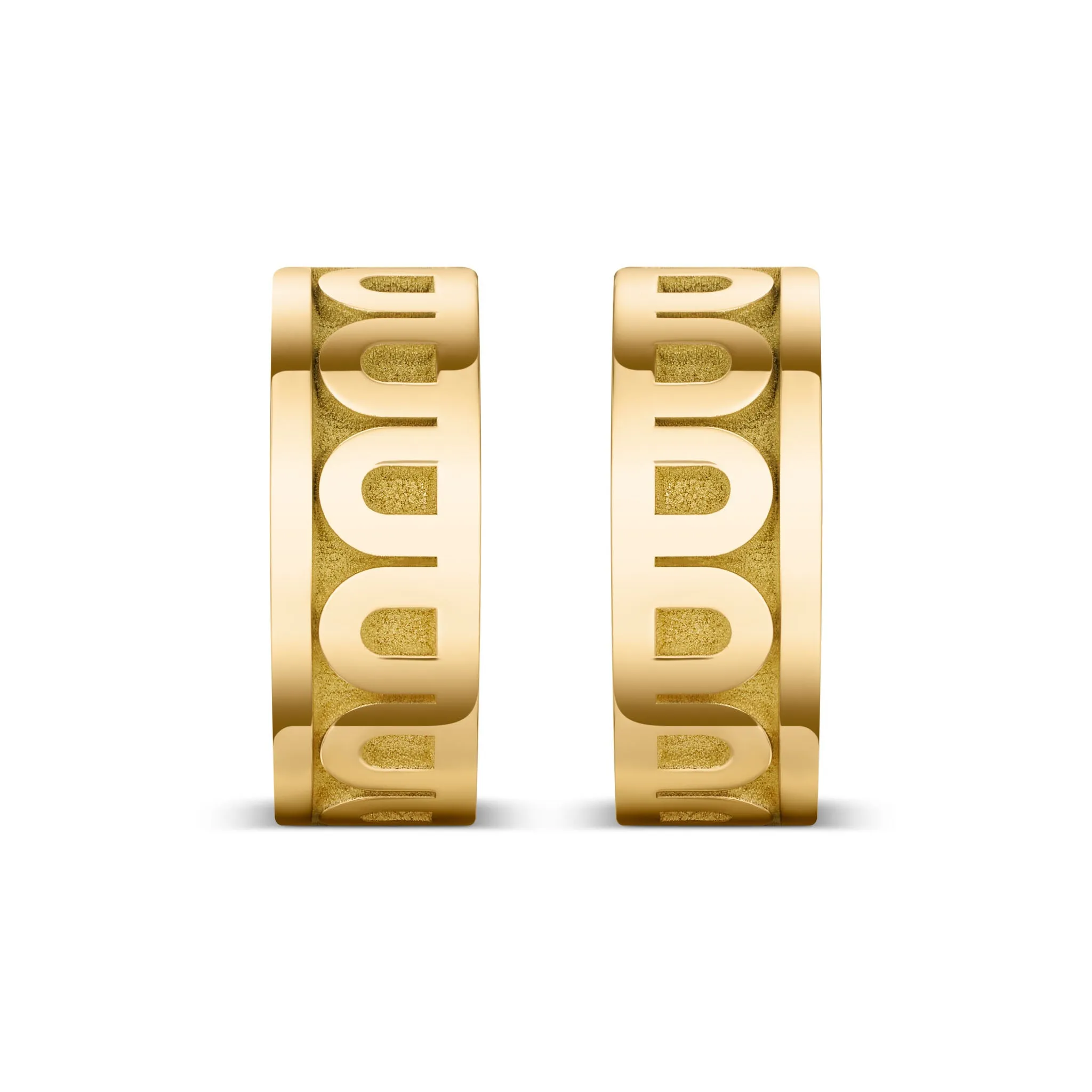 L'Arc de DAVIDOR Creole Earring PM, 18k Yellow Gold with Satin Finish