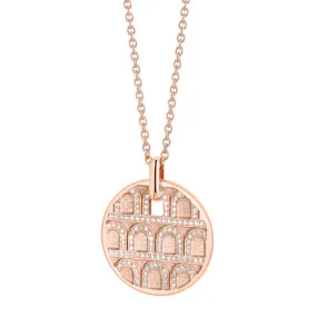 L'Arc de DAVIDOR Pendant GM, 18k Rose Gold with Satin Finish and Palais Diamonds