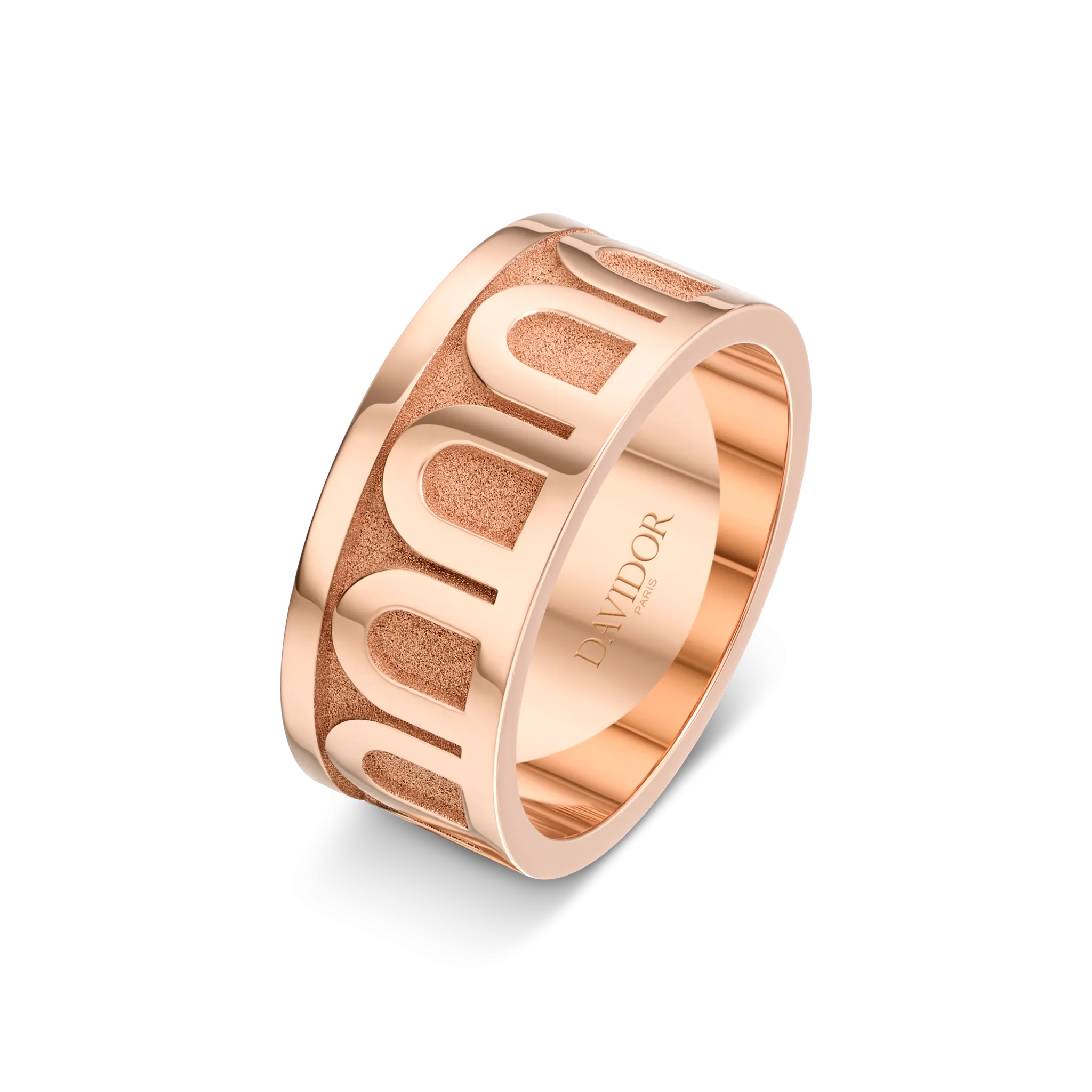 L'Arc de DAVIDOR Ring GM, 18k Rose Gold with Satin Finish