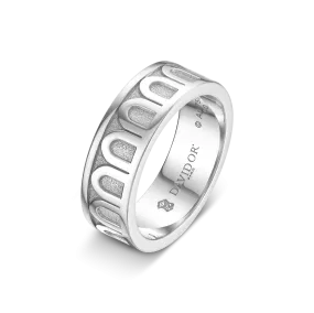 L'Arc de DAVIDOR Ring MM, 18k White Gold with Satin Finish