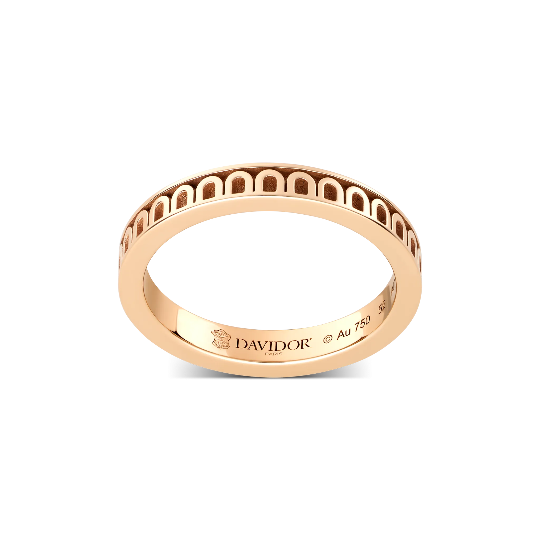 L'Arc de DAVIDOR Ring PM, 18k Rose Gold with Satin Finish