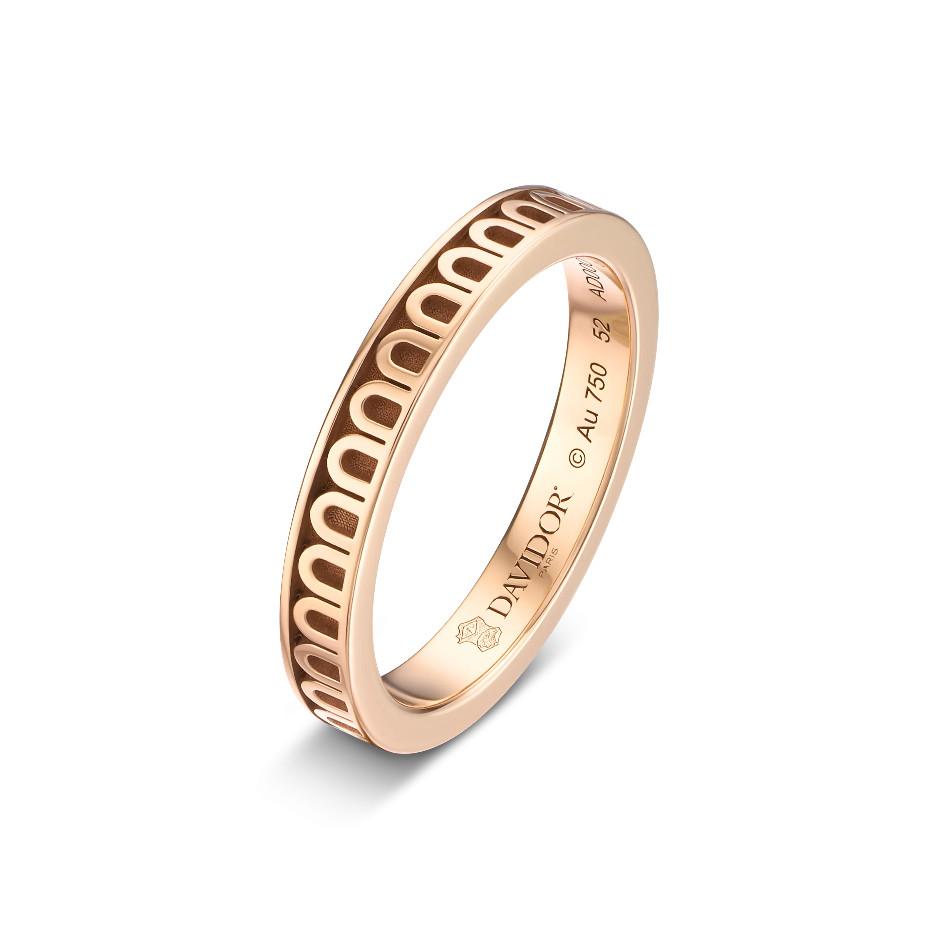 L'Arc de DAVIDOR Ring PM, 18k Rose Gold with Satin Finish