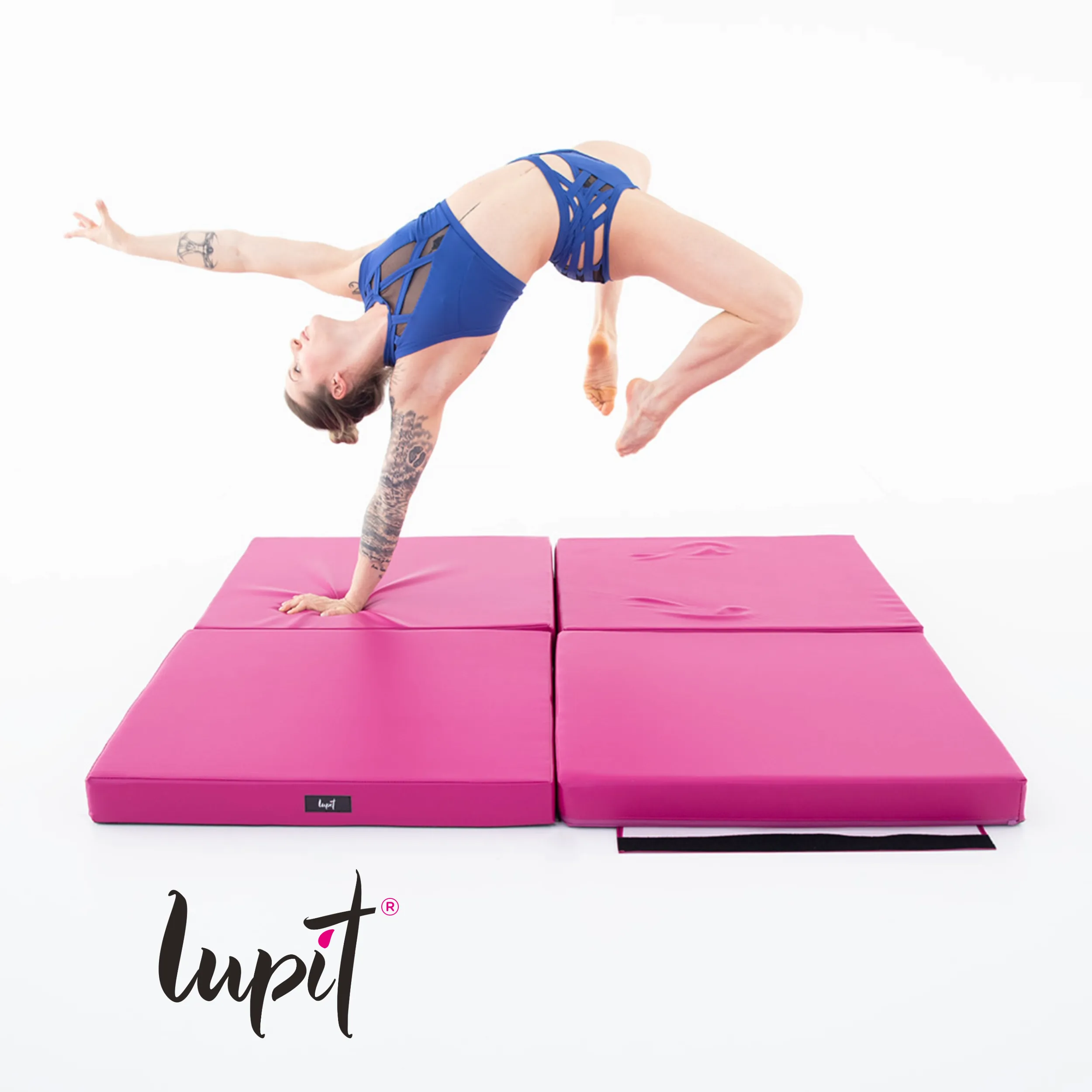 Lupit Crash Mat Square Multi-Use Standard Pink | 150 cm - 8 cm