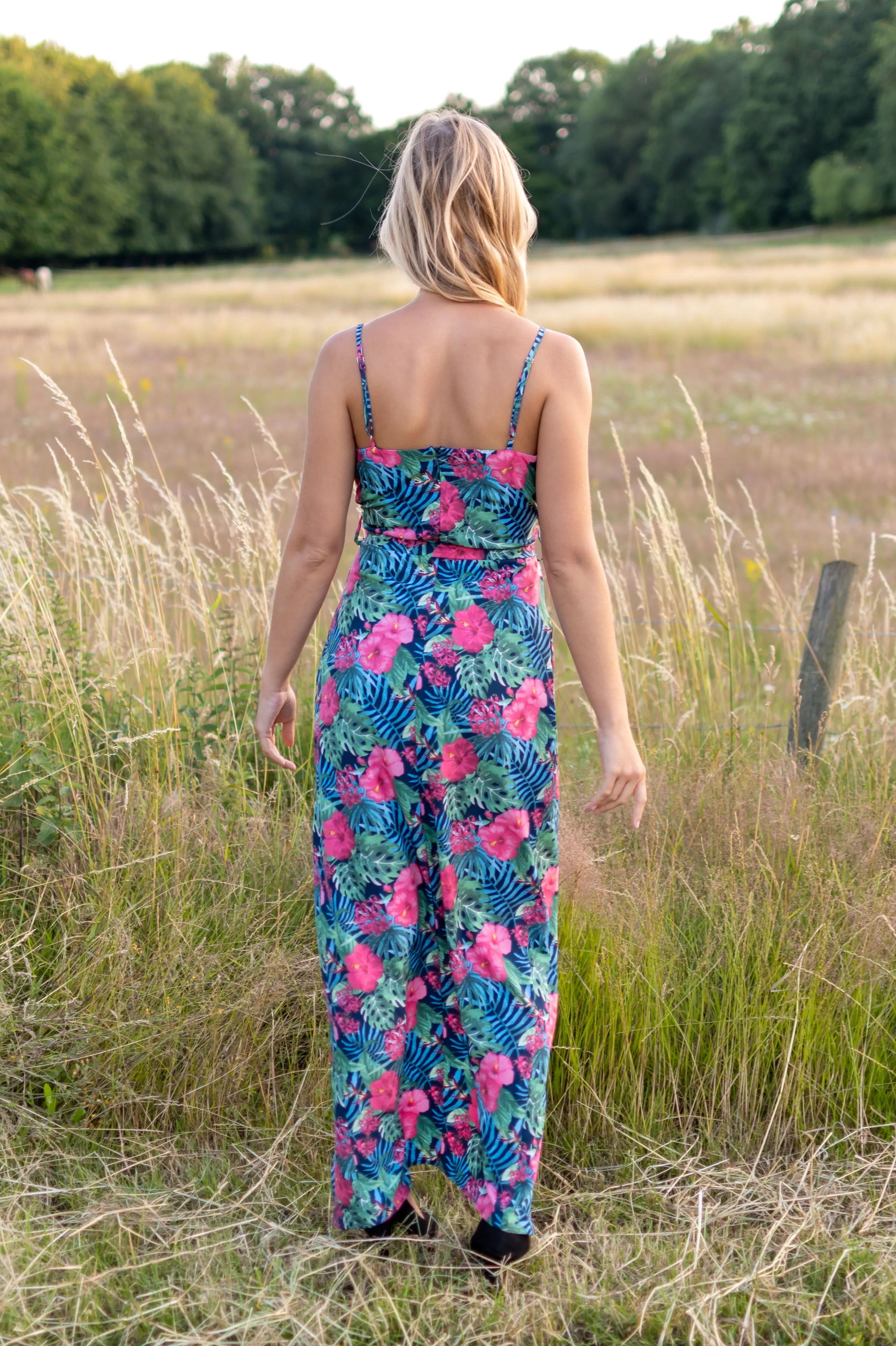 Pretty Perfect Dress - Blue & Pink (alleen online te koop, niet in de winkel)