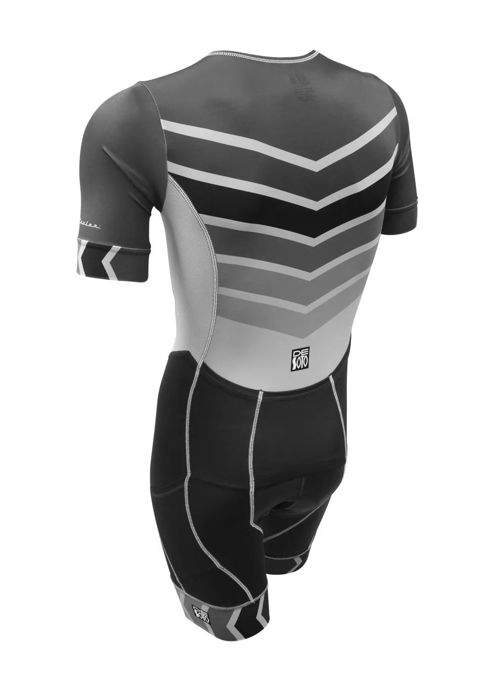 Traje de baño con mangas y diseño de chevron Forza Flisuit™ para hombre (diseña el tuyo propio)